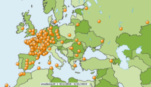 OVH - Origine geographique de visiteur Avril 2014 - Mars 2015